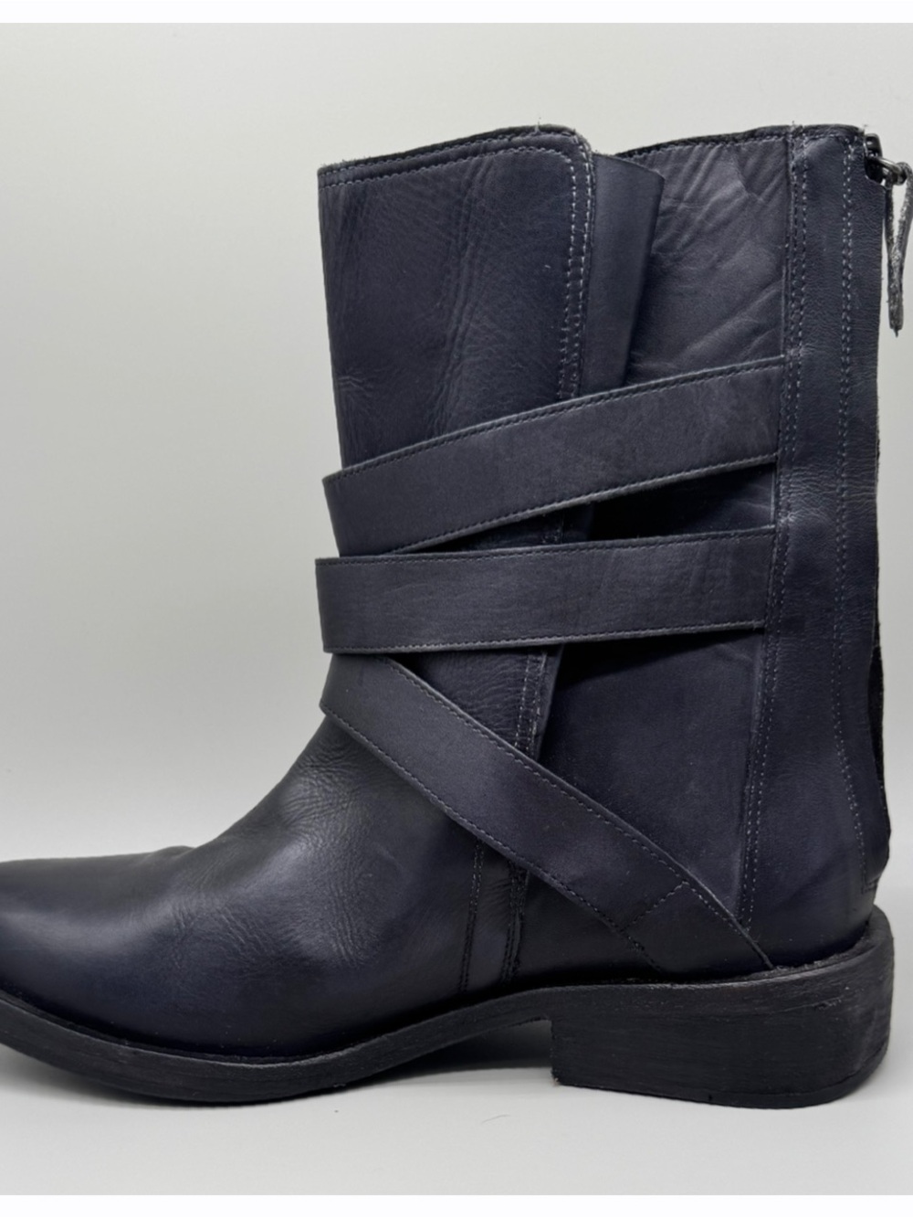 Free People Sunbelt Santa Fe Leather Moto Boots Size 41 - Picture 8 of 13
